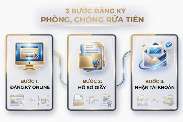 Hướng dẫn đăng ký tài khoản phòng, chống rửa tiền cho tiệm vàng